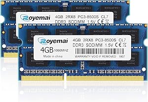 8GB Kit (2x4GB) PC3-8500 DDR3 1067MHz 1066MHz RAM Upgrade for Late 2008, Early/Mid/Late 2009, Mid 2010 MacBook, MacBook Pro, iMac, Mac Mini