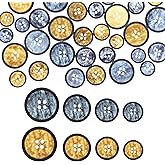 CANDEOLA 40-Pcs Mixed Resin Sewing Buttons | Blazer Buttons | Suits Coats Buttons for Sewing Crafts Clothes Decorations (2 Co