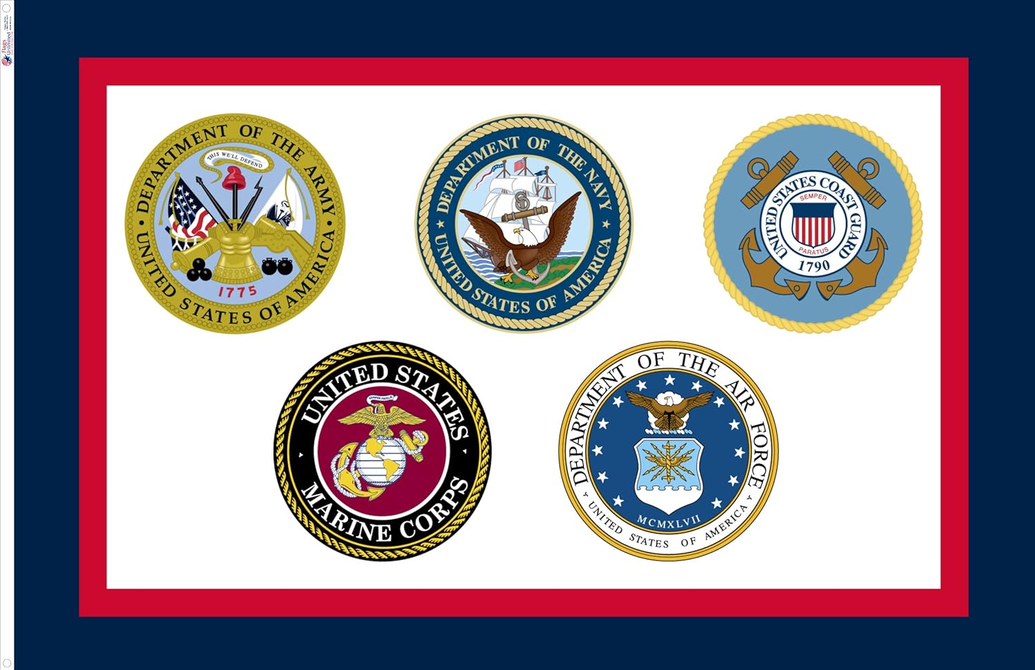 Amazon Com United States Armed Forces Flag Nylon 3 X5 From