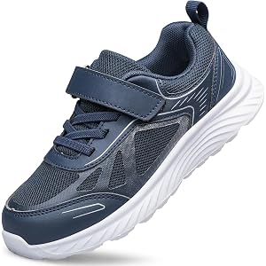 HOKYBATM Kids Running Shoes Boys Girls Lightweight Breathable Sneakers Hook & Loop Non Slip Athletic Tennis Shoes for Toddler