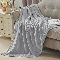ACCOTIA Cotton Muslin Throw Blanket Gauze Linen