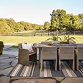Rugs USA Romy Charcoal/Natural, 2' x 3', Striped, Soft and Cozy, High Traffic, Stain Resistant, Easy Clean, Durable Area Rug 