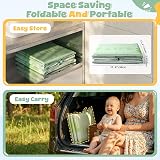Orzbow Foldable Baby Bath Tub Green Easy Clean Safe Durable view 2