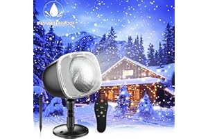 ARGIGU Snowfall Christmas Light Projector, Indoor Outdoor Holiday Projector Lights with Remote Control, Rotating Snow Falling Projector Lamp for Halloween Xmas Wedding Garden Landscape Decorative(Snow Spots)
