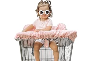Lumiere Baby Shopping Cart Covers for Baby Girl - 2-in-1 Baby High Chair Cover | 360 Full Protection，Patented Roll-in Style P