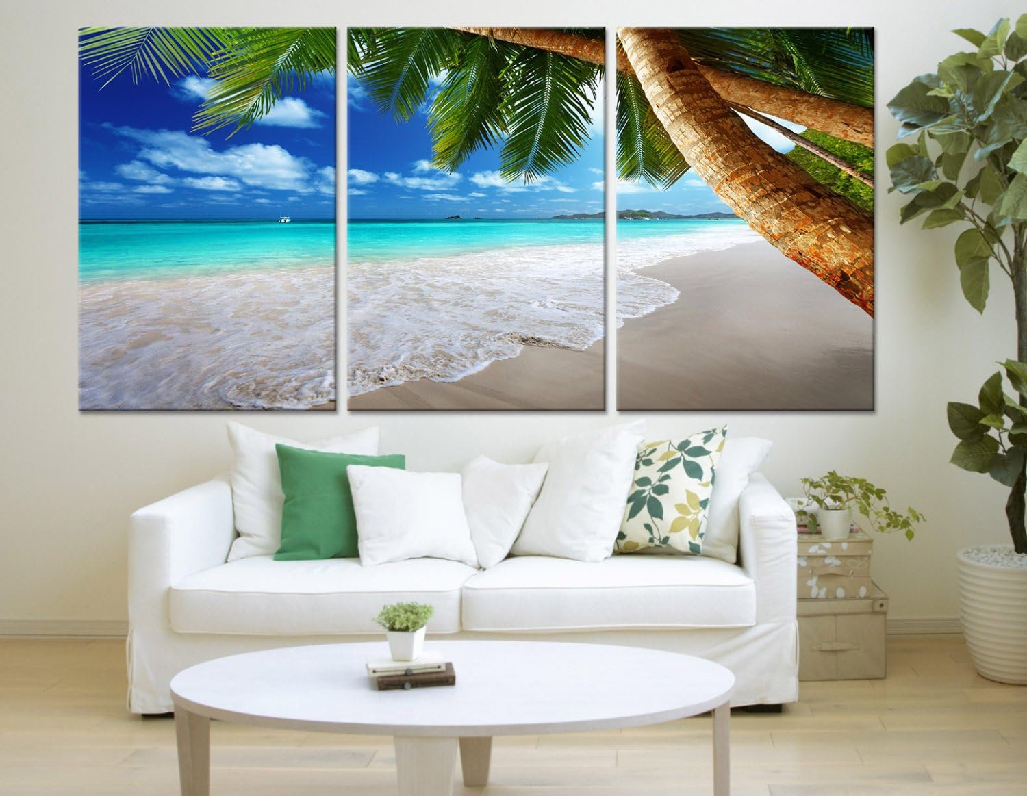 Amazon Com Jiazugo Tropical Island Beach Canvas Print Beach