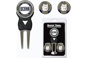 Team Golf NCAA Divot Tool with 3 Golf Ball Markers Pack, Markers are Removable Magnetic Double-Sided Enamel