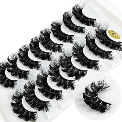 KOKAY False Eyelashes 8 Pairs Russian 3D DD Curl Faux Mink Fluffy Reusable