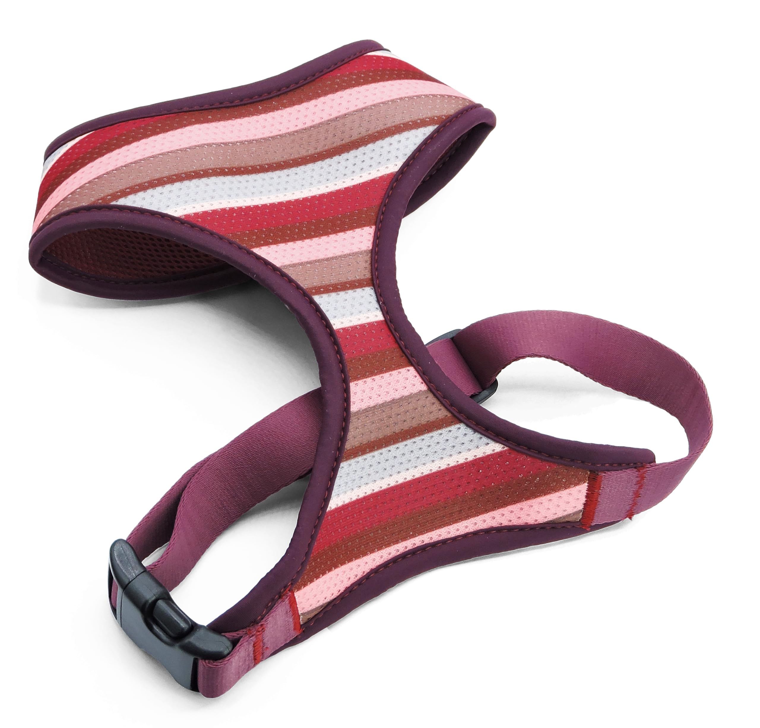 MORSO® Air Mesh Breathable Dog Harness for Small Dogs, Pink and Grey, Size S