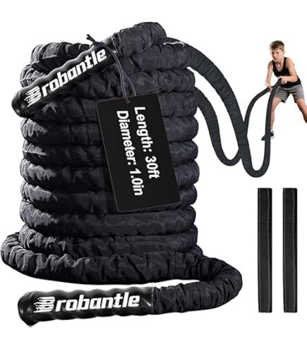 [バトルロープ]　hyper wear ハイパーロープ　25フィート　ブラック Amazon.com: HYPERWEAR Hyper Rope Weighted Short Battle Rope 25 ft