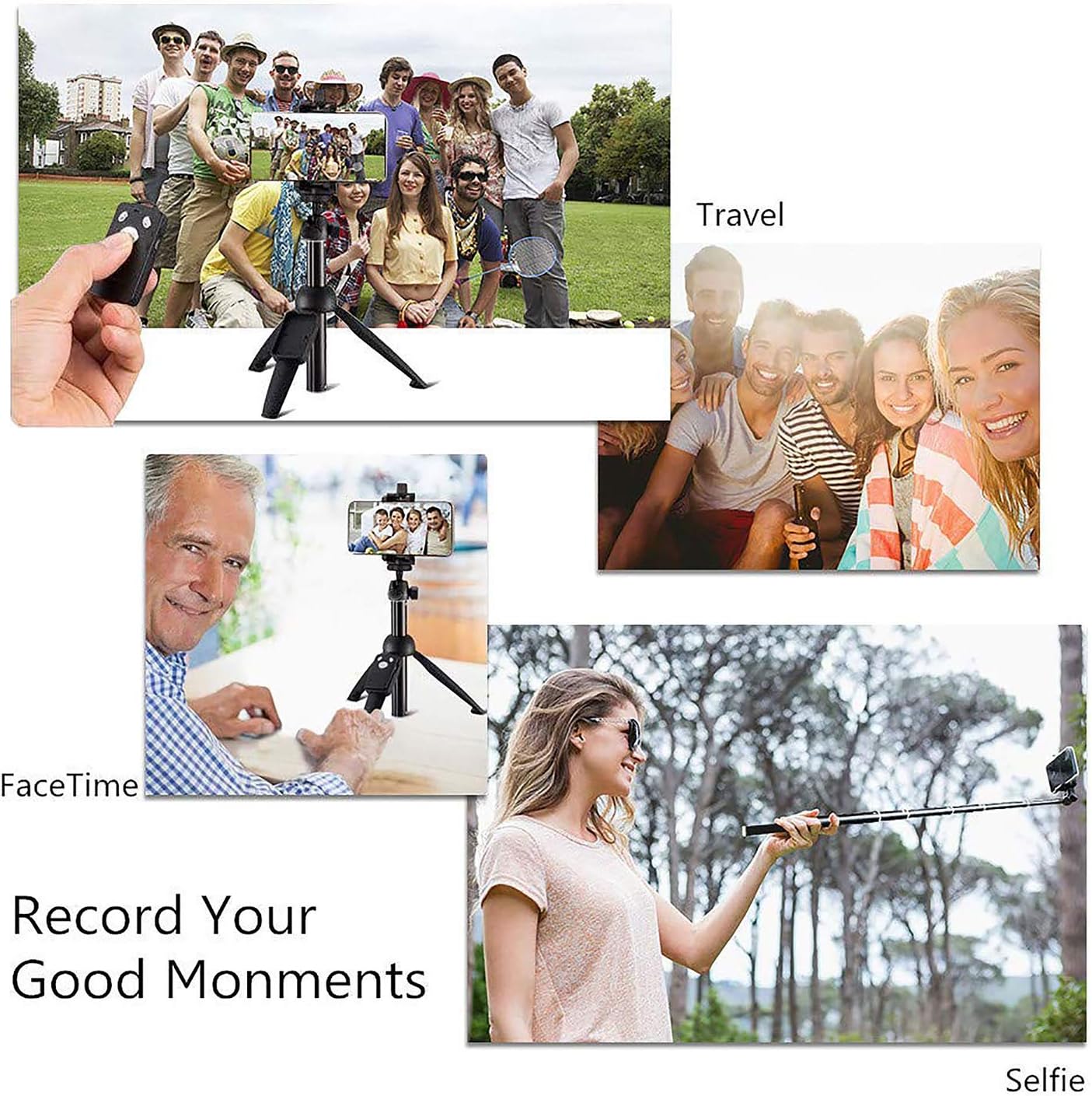 Bluehorn All in one Portable 40 Inch Aluminum Alloy Selfie Stick Phone Tripod with Wireless Remote Shutter for iPhone 12 11 pro Xs Max Xr X 8 7 6 Plus, Android Samsung Smartphone Vlogging Live Stream: Camera & Photo