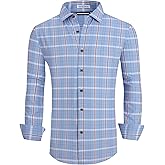 Alex Vando Mens Button Down Shirts Wrinkle Free 4-Way Stretch Print Business Casual Shirt
