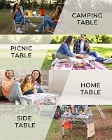Sportneer Folding Camping Table Adjustable Height Small Portable 23.6" x 15.7" view 10