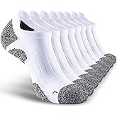 SITOISBE Men's No Show Compression Athletic Socks, Cushioned for Running Hiking
