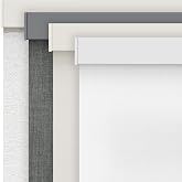 AOSKY Cordless Blackout Roller Shades for Windows, 43"W x 72"H, Linen White | Black Out Free-Stop Shade with Valance, Thermal Insulated &amp; UV Protection Fabric, Pull Down Window blinds for Indoor Bedroom