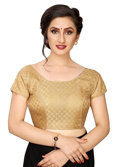 PARI DESIGNER FREE SIZE WOVEN BEIGE COLOR WOMEN BLOUSE