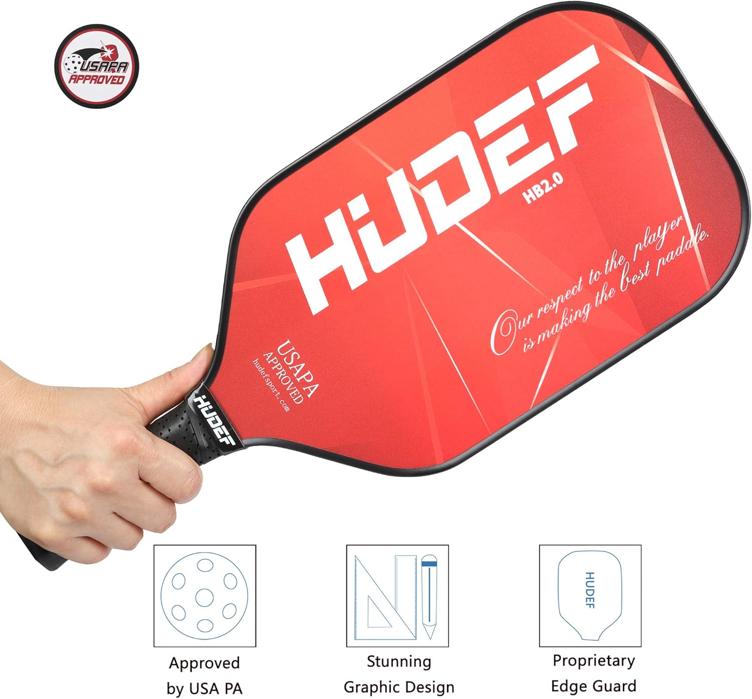 HUDEF Pickleball Paddle,Pickleball Paddles Set,USAPA Approved