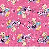 My Little Pony MLP Ponies in Pink Fabric by The Yard