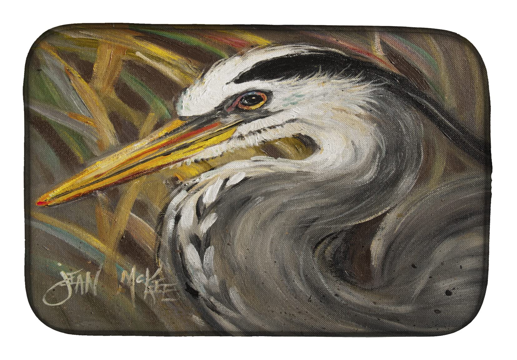 Caroline's Treasures JMK1012DDM Heron Dish Drying Mat, 14" x 21"