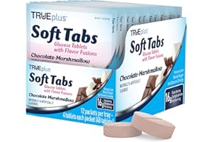 TRUEplus® Soft Tabs Glucose Tablets – 12 Packs – 48 tabs (Chocolate Marshmallow)