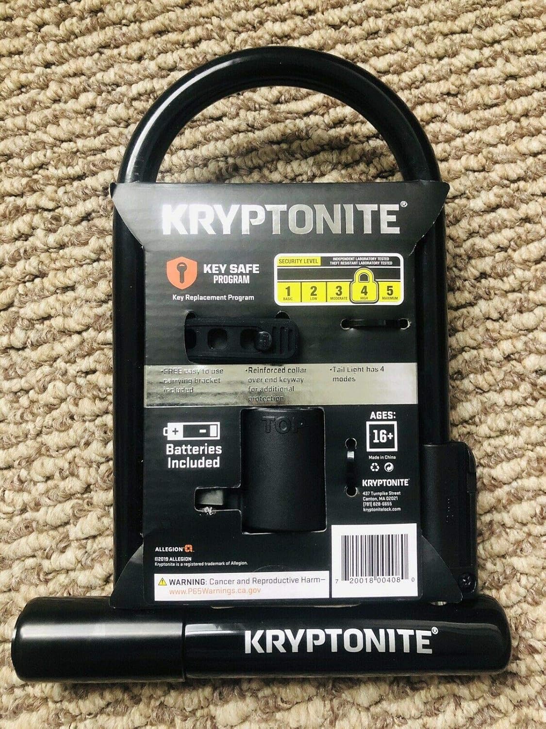 smart outdoors canton ma on Amazon Com Motorcycle U Lock Comet Tail Light Bicycle Lock And Light Kryptonite Combo Pack Sports Outdoors