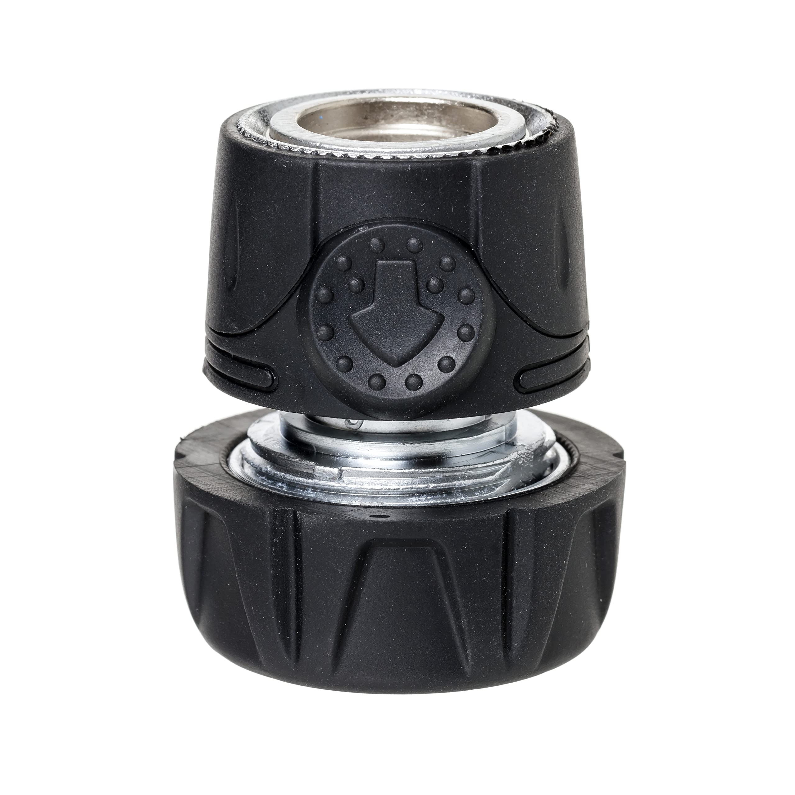 TATAY 0085400, Silver-Black Quick Hose 3/4" (19mm) Metal Soft, Universal Connector, Easy Installation, Stainless and Corrosion Resistant, 3/4 Inch — image 1