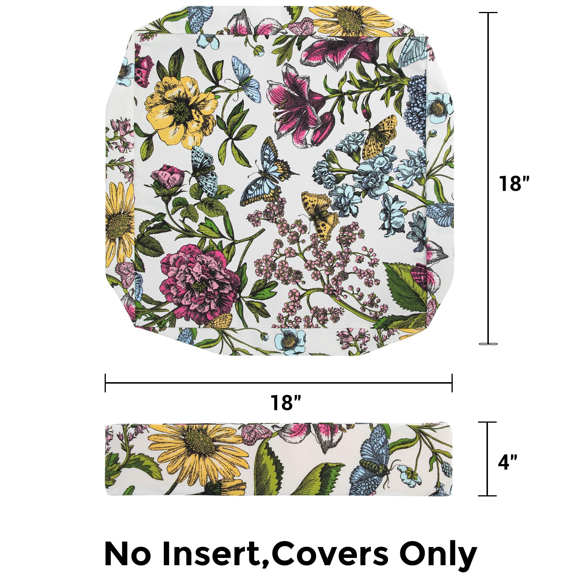 Condition photo showing New/Like New for outdoor cushion covers 18 x 18 x 4 inch,set of 2,non-slip grips bottom,replacement cushion covers fo