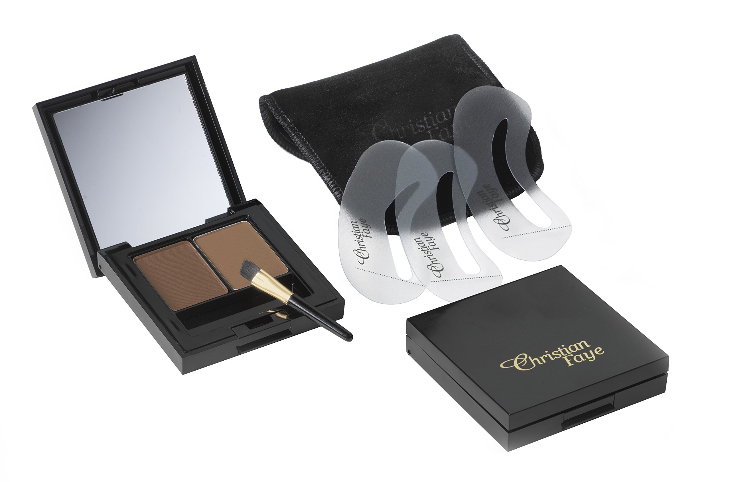Christian Faye Eyebrow Natural Kit - Dual tone - Dark Brown