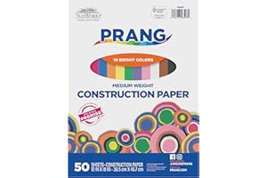 Prang (Formerly SunWorks) Construction Paper, 10 Assorted Colors, 12" x 18", 50 Sheets