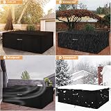 Dokon 7ft Pool Table Cover Waterproof Windproof Oxford Fabric 225x116x82cm view 3