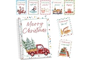 Motiskyy Christmas Gift Card Book 7 x 5 Inch Merry Christmas Booklet Organizer Greeting Card Album Keeper Personalized Gift for Merry Xmas Party Supplies(1 Pcs,Red Truck)