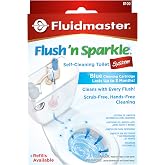 Fluidmaster 8100 Flush 'n Sparkle Automatic Toilet Bowl Cleaning System with Blue Cartridge, Upgraded Version
