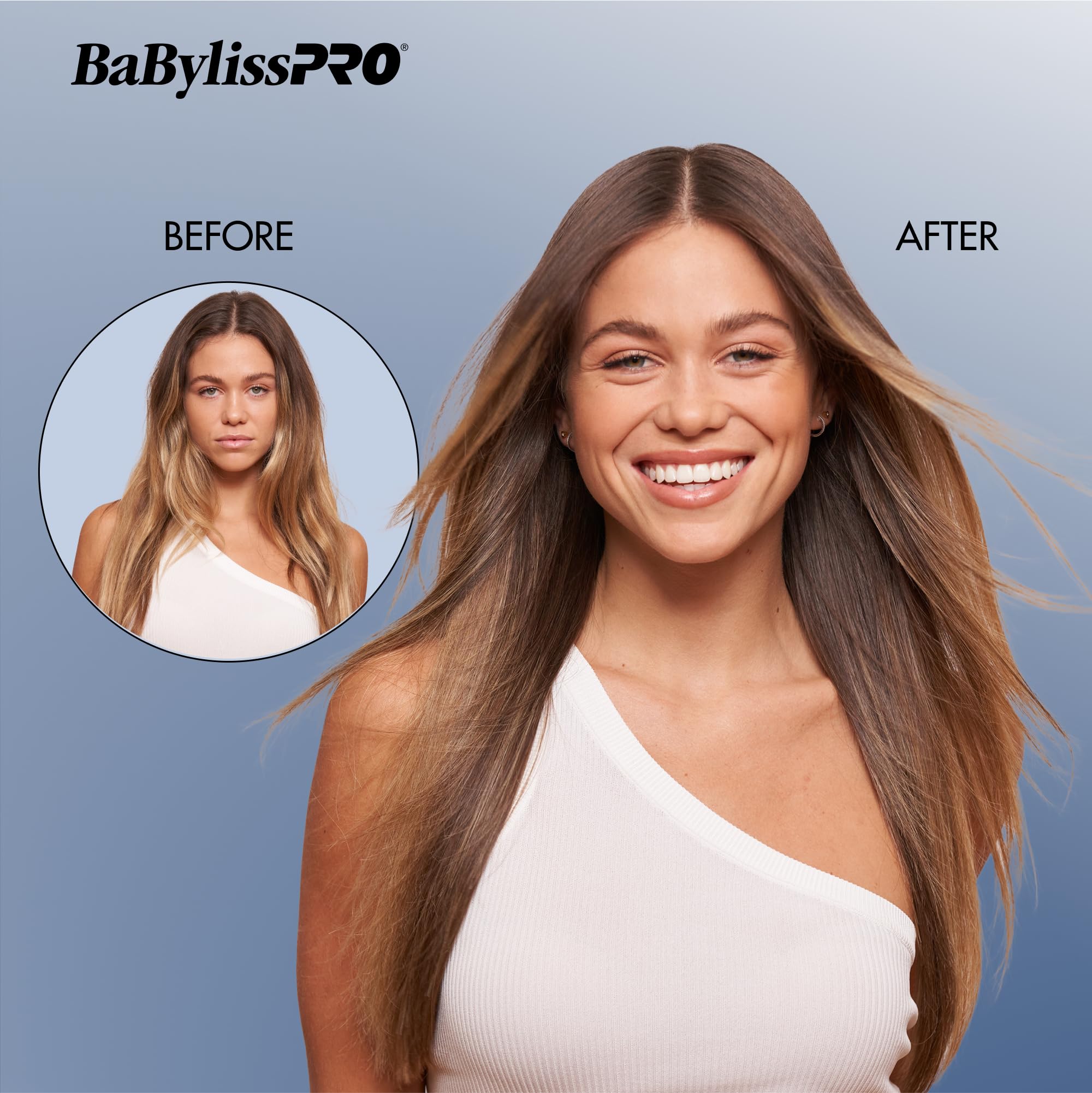 BaBylissPRO Nano Titanium Ultra-Thin 1-Inch Flat Iron Hair Straightener, 5-Inch Extended Plates for Faster Straightening, for All Hair Types