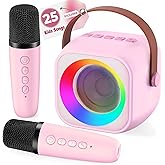 Two3Sevens Mini Karaoke Machine for Kids | Pre-Loaded 25 Kids Songs | Bluetooth Speaker, 2 Wireless Microphones | Ages 3, 4, 5, 6, 7+ Year Old Birthday Gift | Toy for Girls, Boys, Toddler