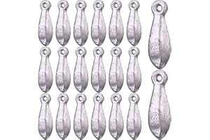 Glimin 18 Pcs Bank Sinker Fishing Sinkers Weights Bank Weights for Ocean Saltwater Freshwater Surf Bass Catfish Fishing Casting Gear Tackle