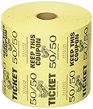Yellow 50/50 Raffle Tickets : roll of 1000