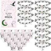Ecally 20 Sets Witch Party Favors Bracelets Pink Green Princess and Witch Party Supplies Bulk Gifts Matching Bracelets Braided Adjustable Friendship BFF Couples Accessories for Birthday Graduation