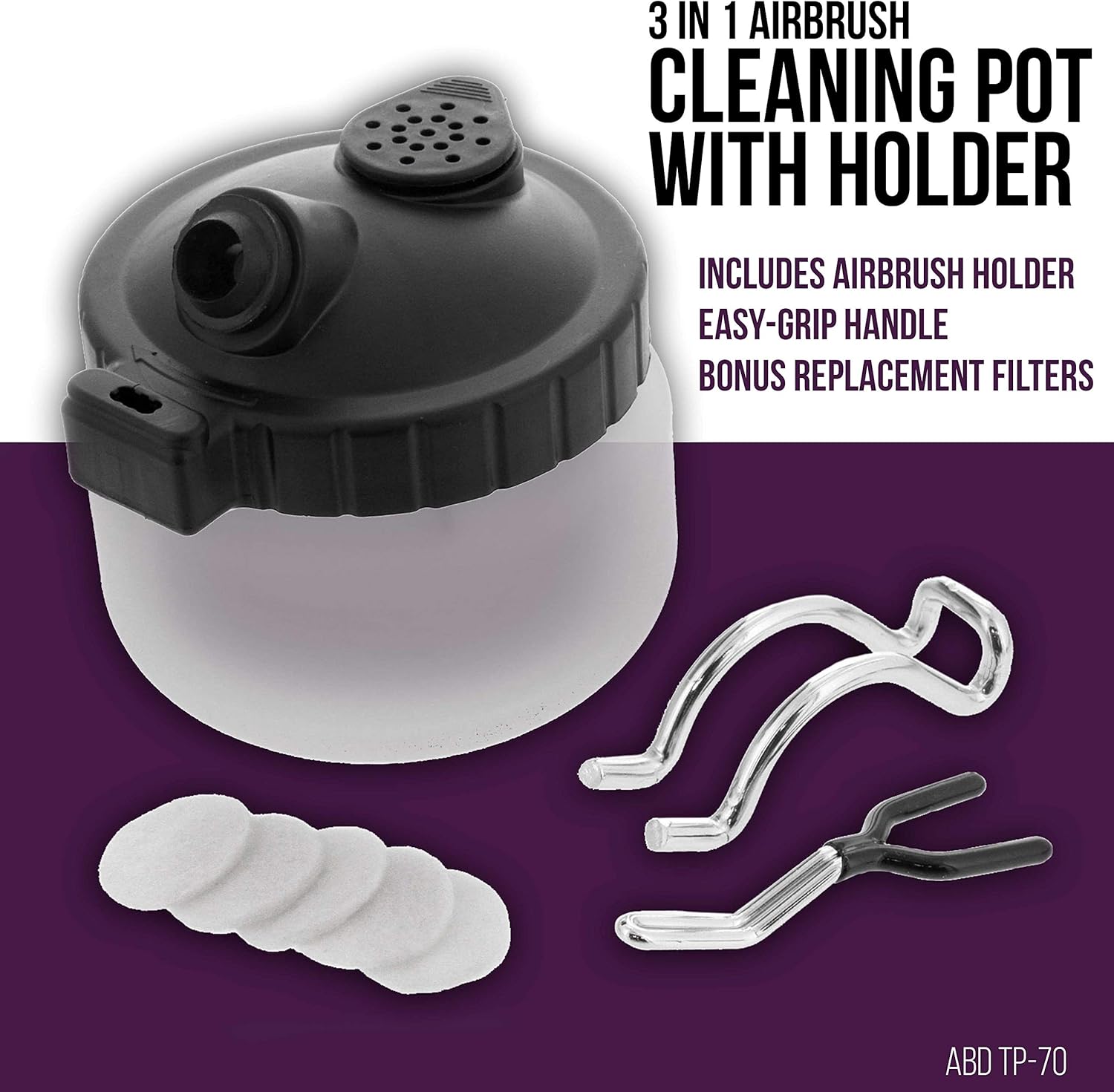 Master Airbrush 13 Piece Airbrush Cleaning Kit - Glass Cleaning Pot Jar with Holder, 5 pc Cleaning Needles, 5 pc Cleaning Brushes, 1 Wash Needle, How to Link Card: Arts, Crafts & Sewing