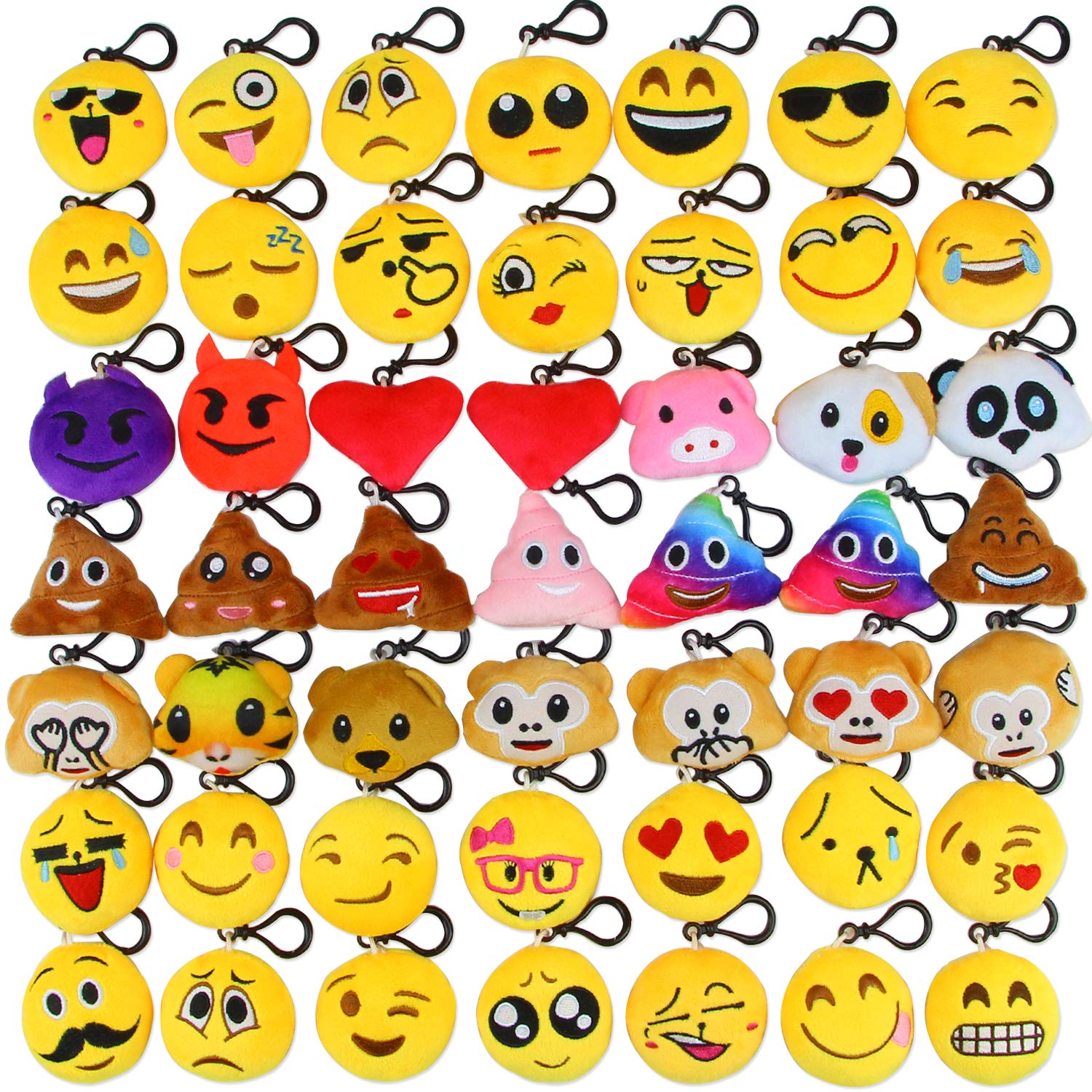 Dreampark Emoji Keychain Mini Cute Plush Pillows, Key chain Decorations