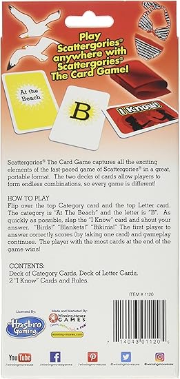Amazon Com Scattergories The Card Game Your Favorite Categories