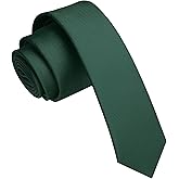 JEMYGINS 1.58" Solid Color Skinny Tie Slim Necktie for Men(4cm)