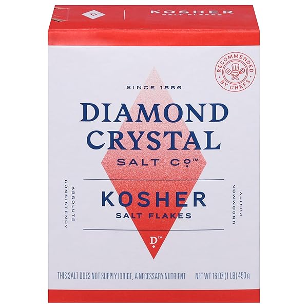 DIAMOND CRYSTAL, KOSHER SALT FLAKES, 16 OUNCE