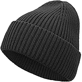 Seamless Beanie Hat for Men Women, Wool Fisherman Beanies, Unisex Cuffed Knit Warm Winter Hats Skull Cap Ski Caps