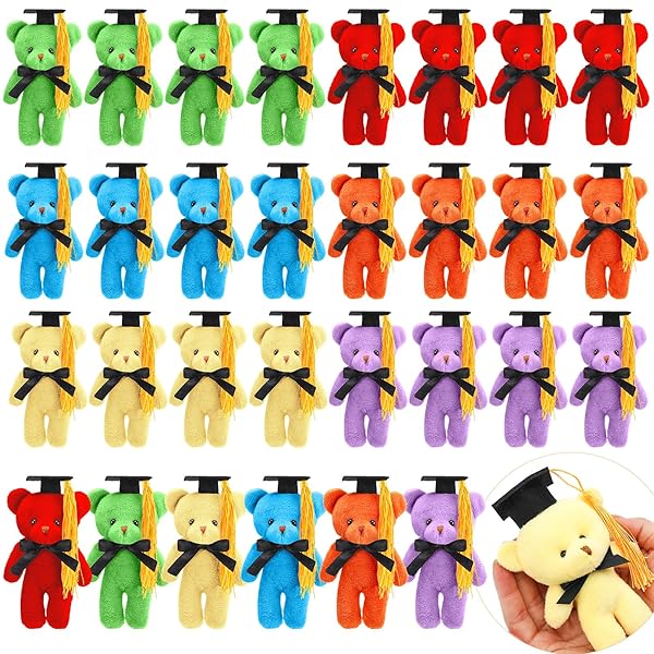 SOTIFF 24 PCS MINI GRADUATION BEAR PLUSH GIFT...