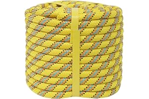 CRAYZA 1/2 Inch Double Braided Arborist Rope Strong Polyester Rope 48 Strands for Tree Work Climbing Pulling Sailing Swing