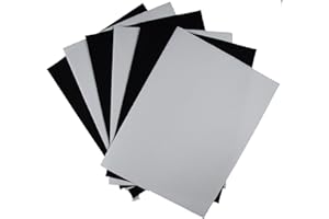 KCS 4/6 pc of 12" x 18" (30cmx45cm) 16CT Counted Cotton Aida Cloth Cross Stitch Fabric (6 pc, White+Black)