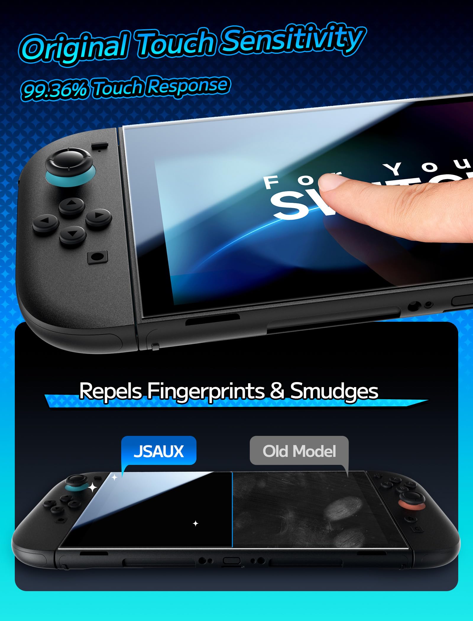 JSAUX 2er Pack Displayschutzglas Für Nintendo Switch 2 2025, Montagehilfe Mit 2-Schritt Installation, Ultra Klar, 9H+ Härte, Fingerabdruckresistent, Bruchsicheres Switch 2 Zubehör 7
