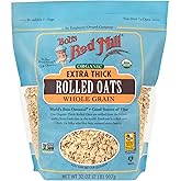 Bob's Red Mill Organic Extra Thick Rolled Oats, 32oz (Pack of 1) - Non GMO, Whole Grain, Vegan, Kosher