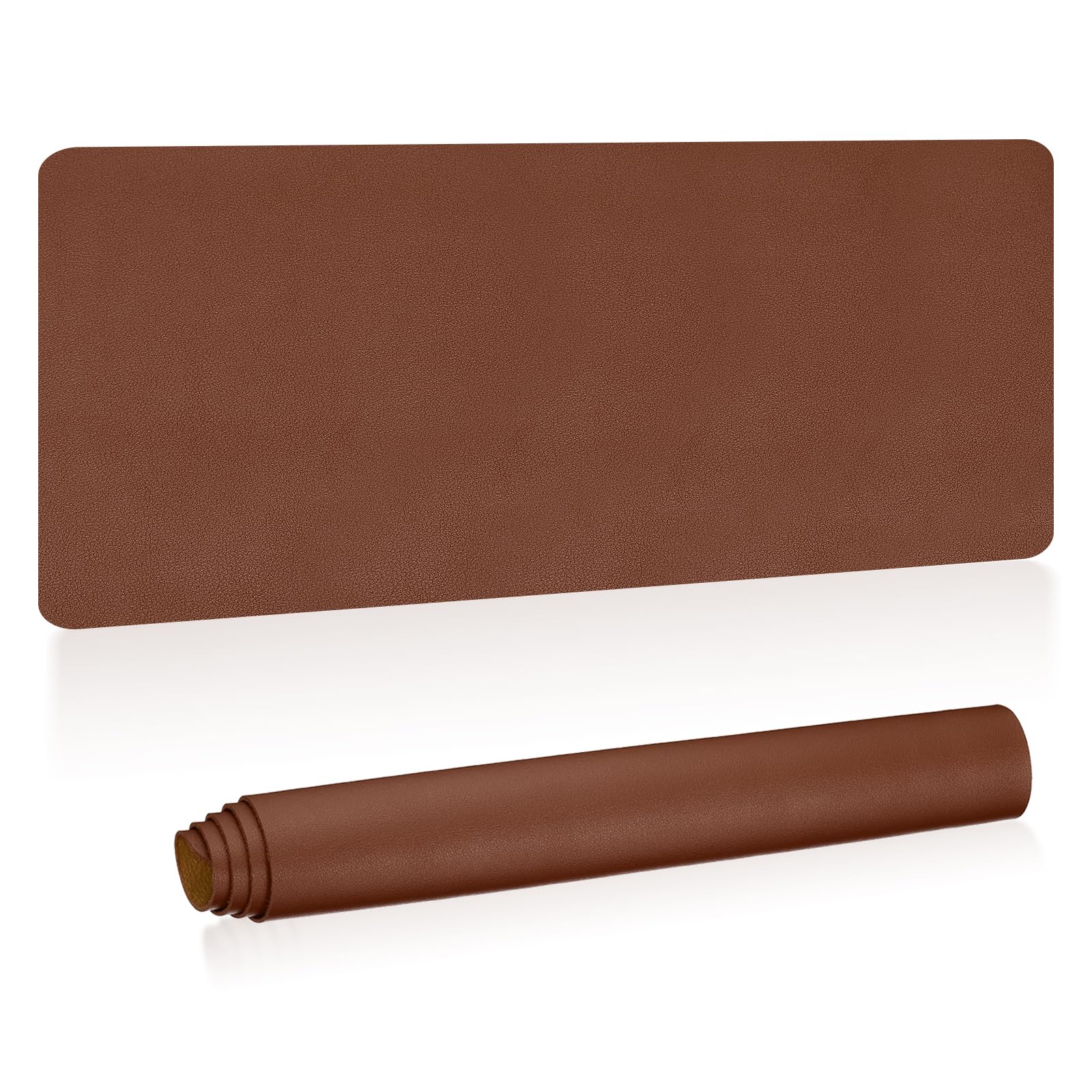 PATIKIL Large Desk Mat, 48"x17" Non-Slip Waterproof PU Leather Large Desk Pad Large Desktop Protector Cover Dual Sided Desk Pad for Office Home Work Study, Dark Brown