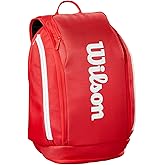 WILSON 2025 Super Tour Red Tennis Racket Bags - Red/White